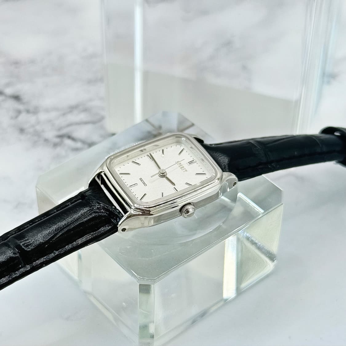 80s90s 빈티지 세이코 스피릿 미니멀 스퀘어 워치 상품이미지5