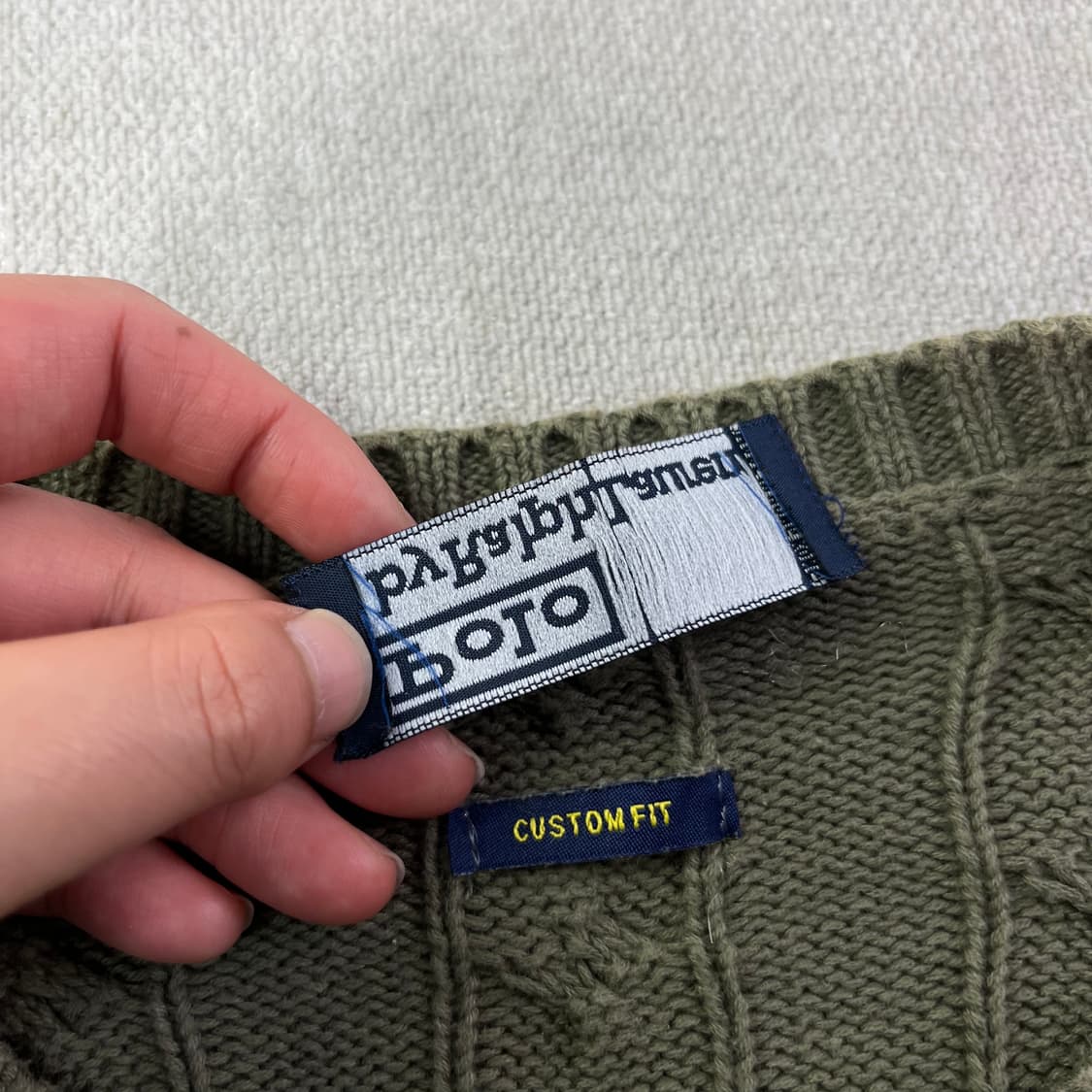 100 폴로랄프로렌 카키 꽈배기 니트 상품이미지4