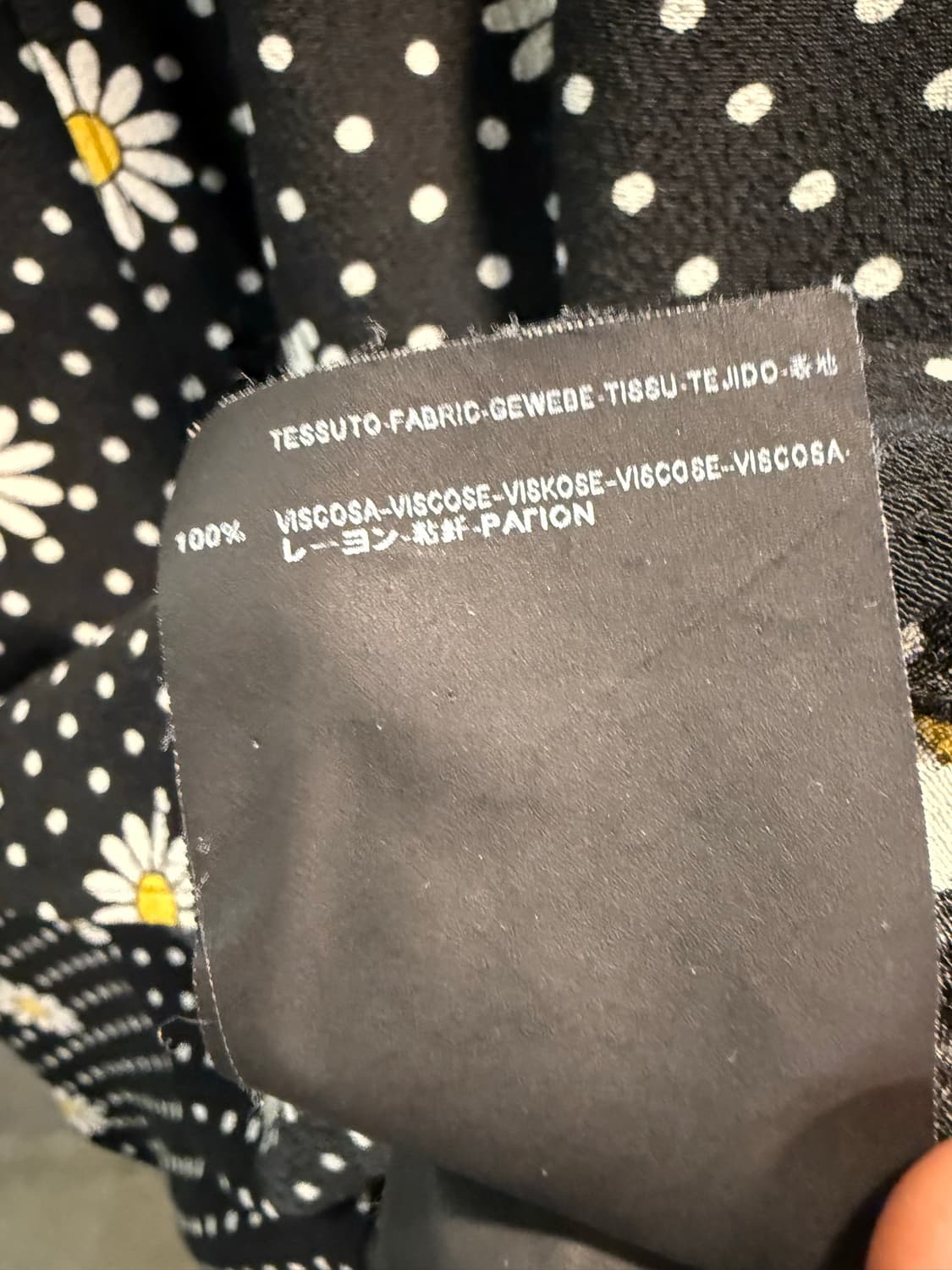 생로랑 SAINT LAURENT 데이지 도트 비스코스 셔츠 블랙 상품이미지7