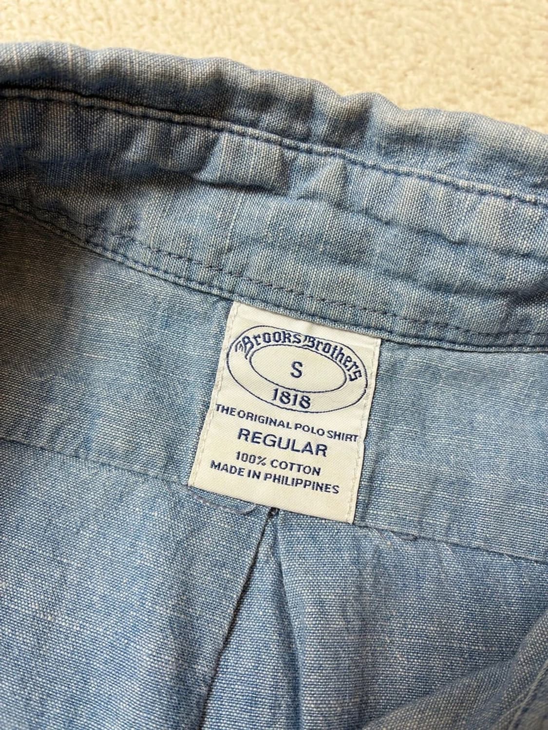 브룩스브라더스 로고 샴브레 데님 셔츠 PN7459 상품이미지7