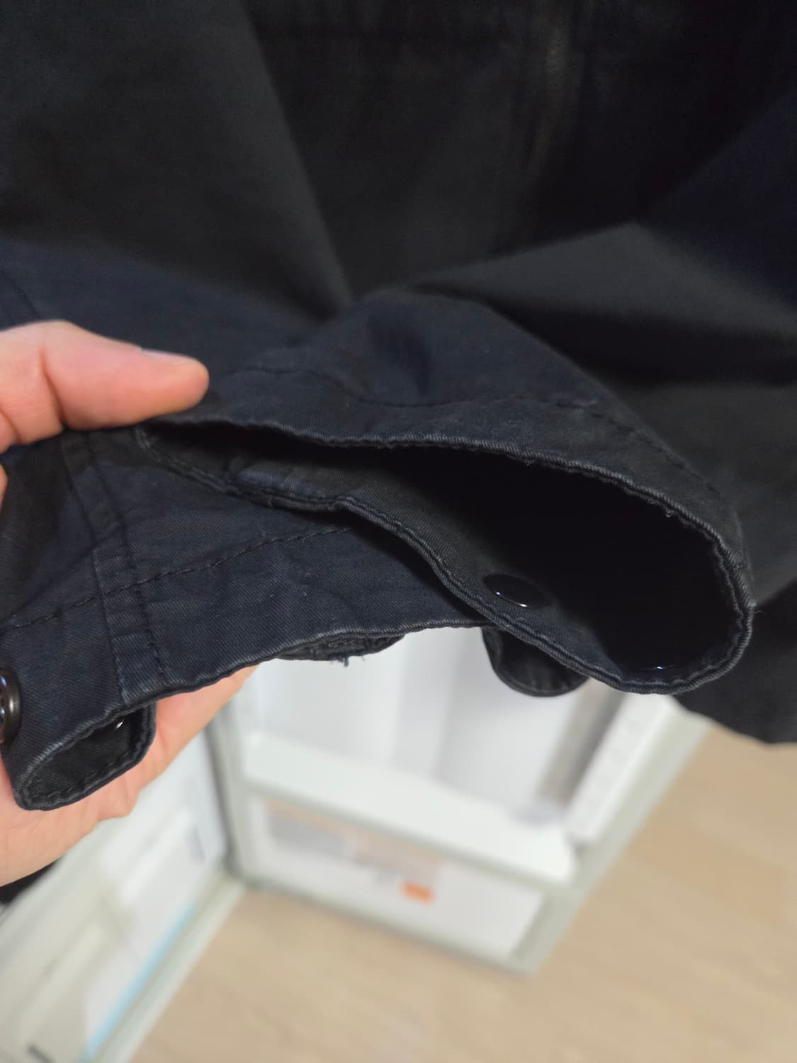 ​[24SS] 스톤아일랜드 올드이펙트 오버셔츠 블랙 M 상품이미지8