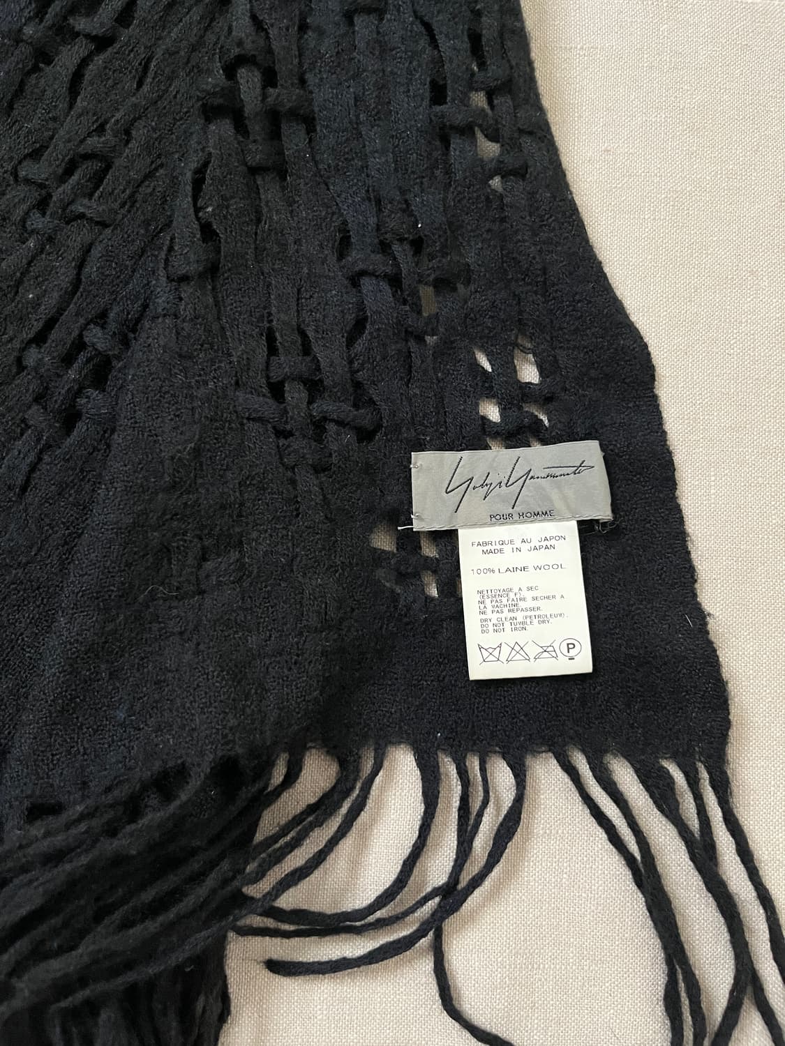 요지야마모토 뿌르옴므 체크 그라데이션 머플러 yohji yamamoto 상품이미지8