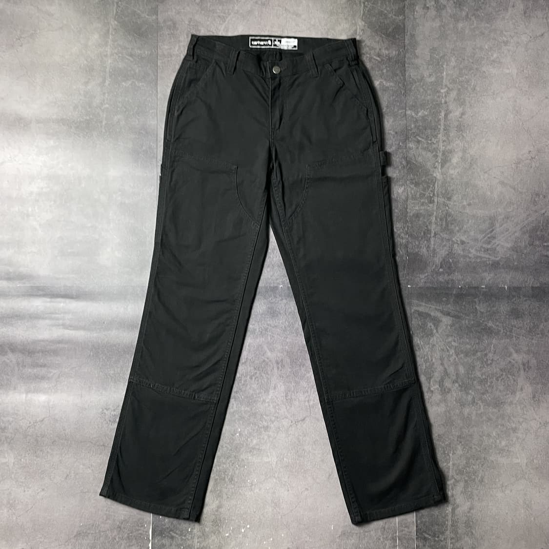 CARHARTT 칼하트 블랙 루즈핏 더블니 카펜터 워크 팬츠 A00976 상품이미지1