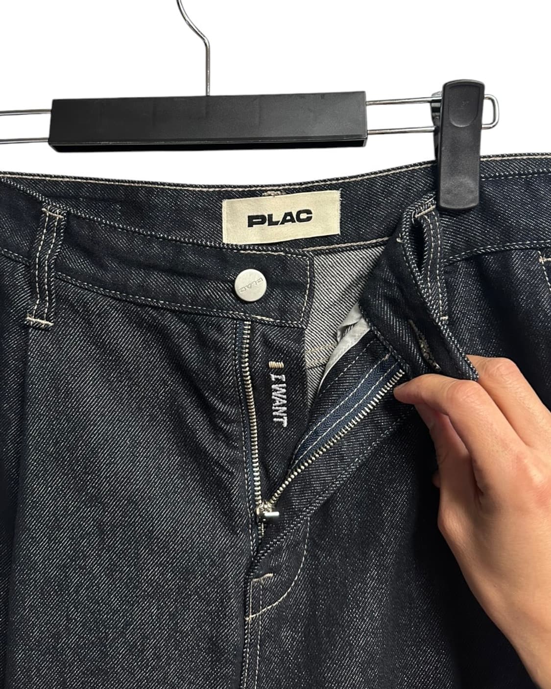 플랙(PLAC) I WANT 원턱 인디고 와이드 데님팬츠 31 size 상품이미지5