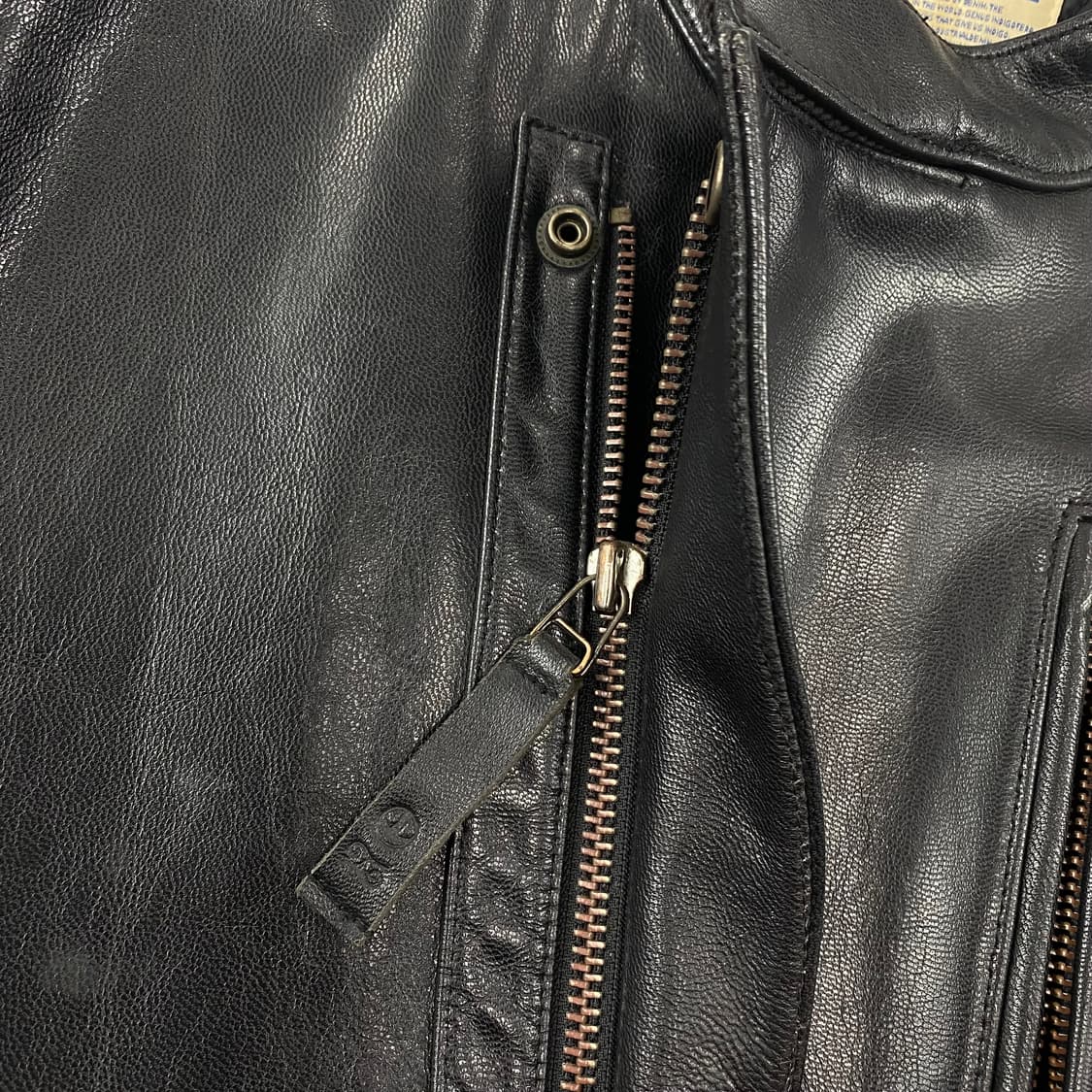 빈티지 인디고 레드 소가죽 레더 자켓 (105) 상품이미지8