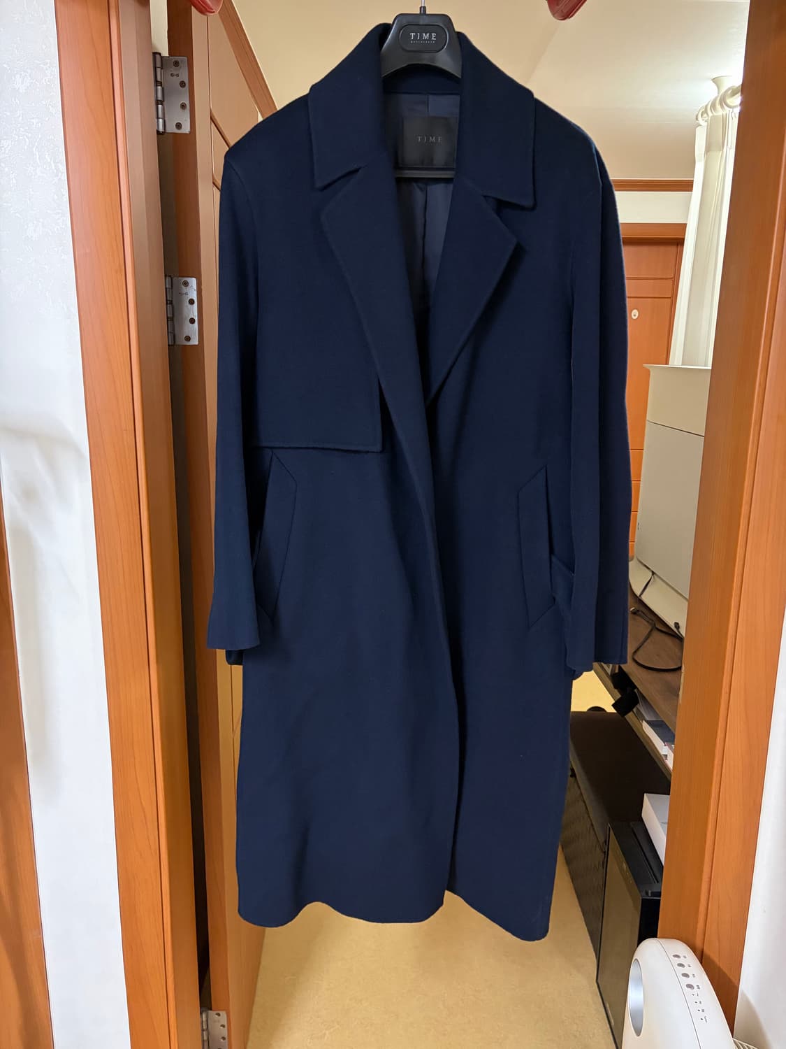 타임 옴므 캐시미어 로프 코트 (네이비-100사이즈) 상품이미지1