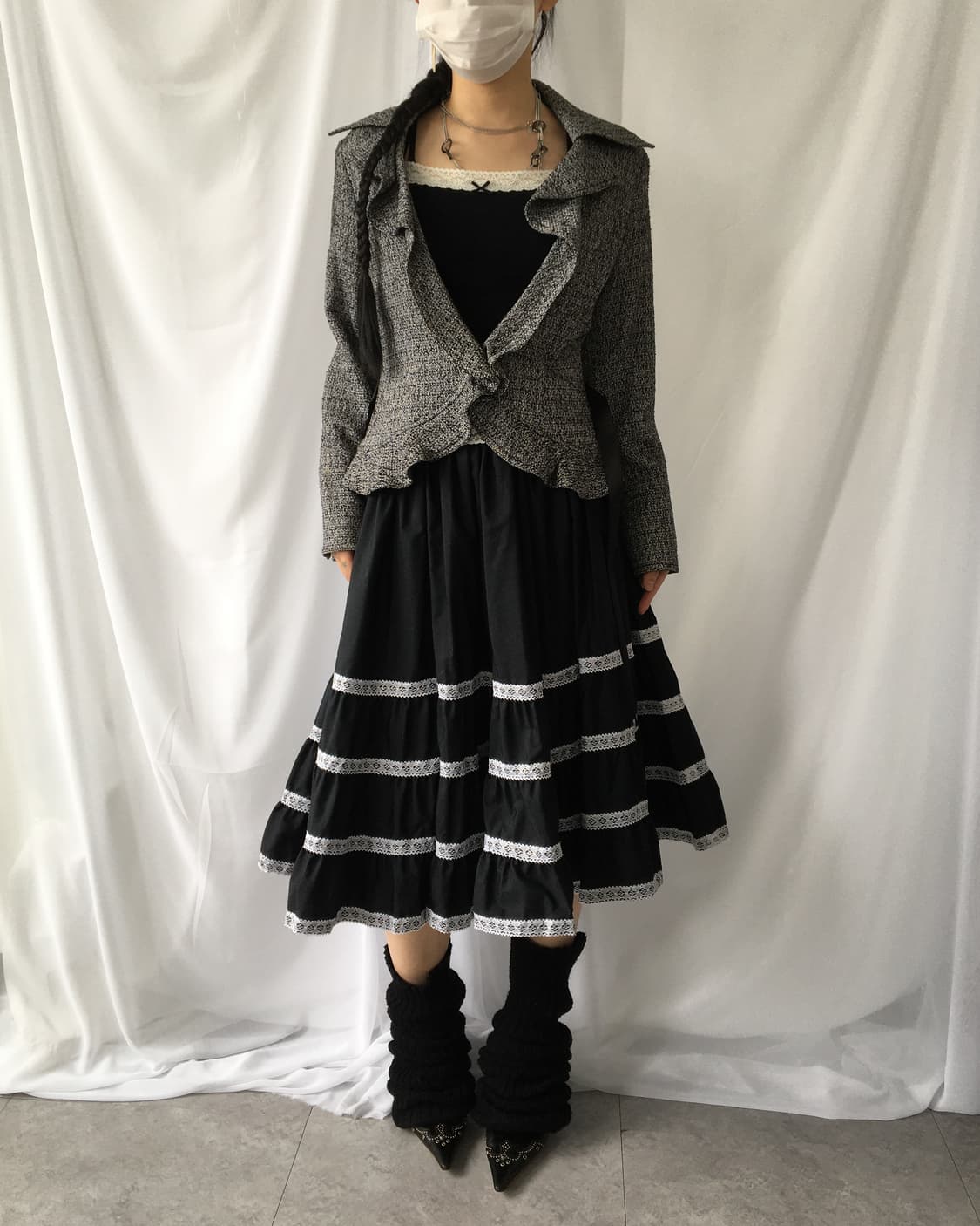 Ruffle point tied jacket 상품이미지7