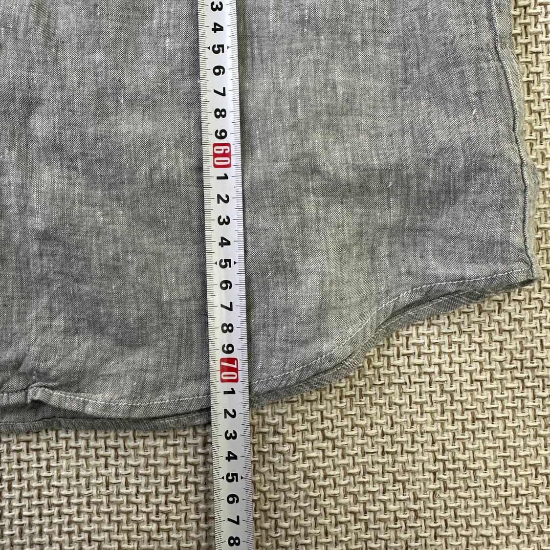 M 유니클로 그레이 린넨 셔츠 0424D 상품이미지6