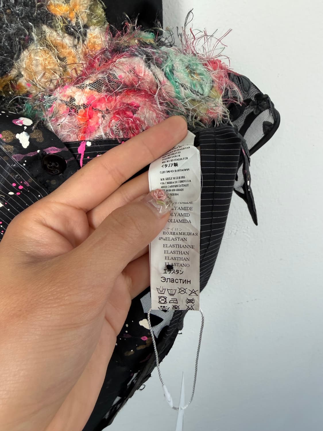 GRAZIA 믹스드 패브릭 아트 셔츠 (Made in Italy) 상품이미지7