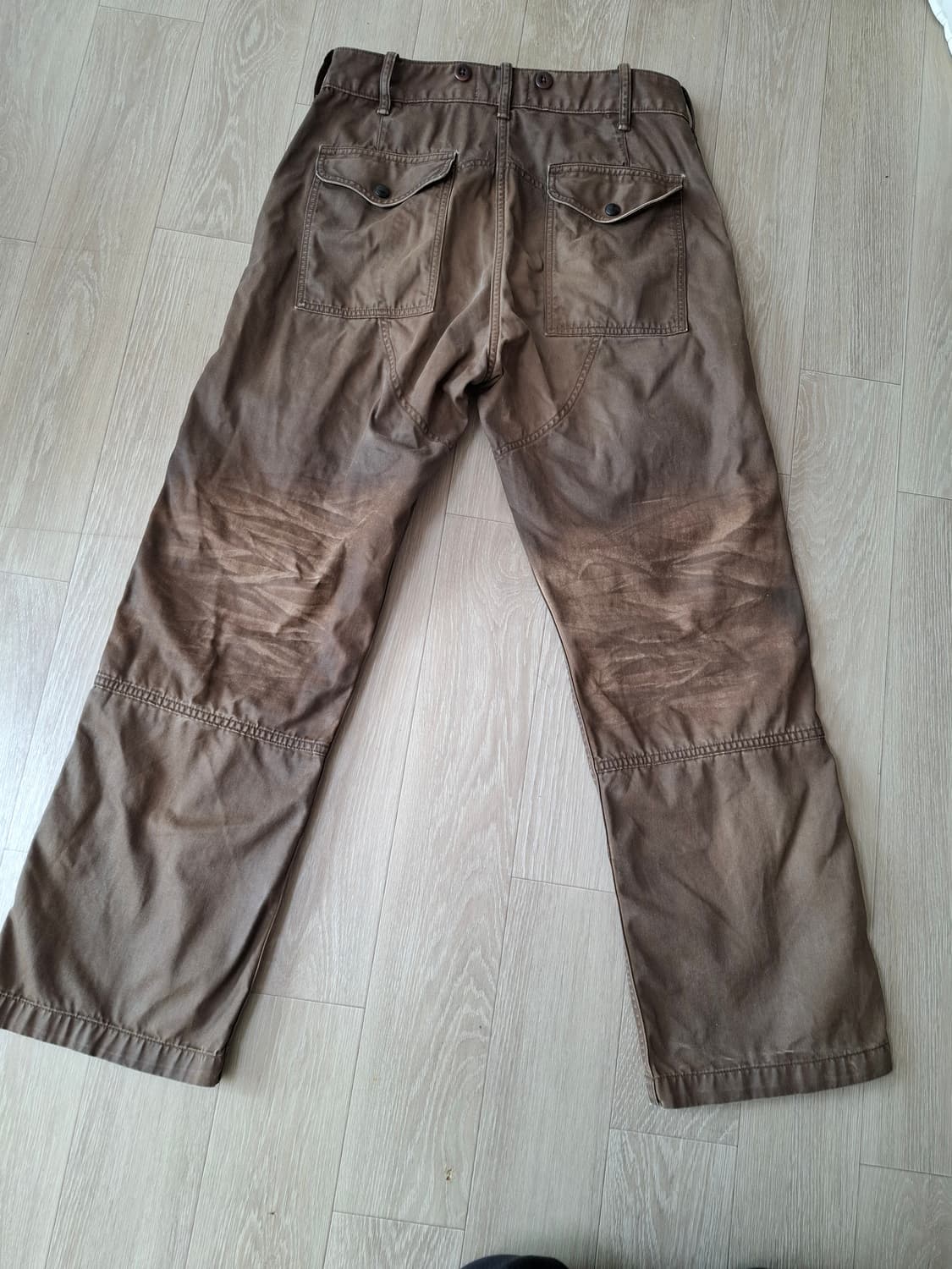 30/30 RRL 더블알엘 왁스 코티드 필드핏 치노 워크 팬츠 브라운 상품이미지6