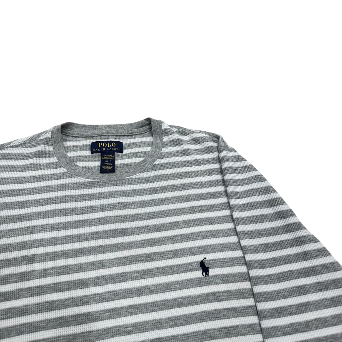 폴로 랄프로렌 코르티스 엄성현 와플 롱슬리브 긴팔티 그레이 L 상품이미지2