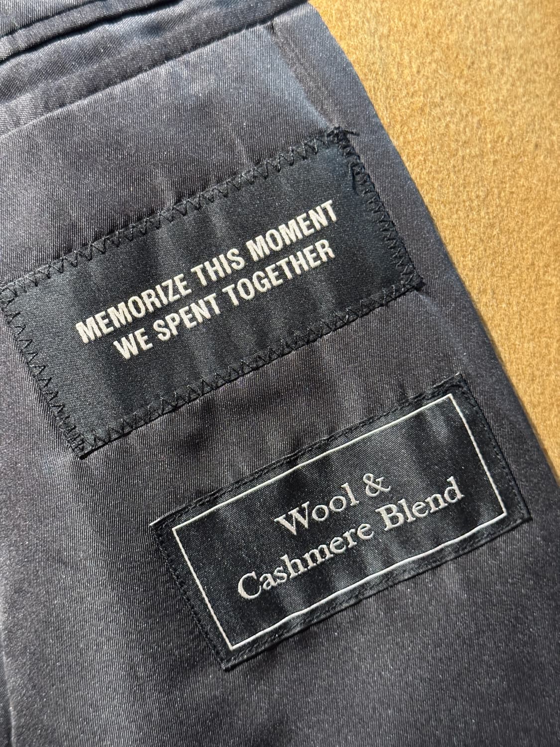 인사일런스 캐시미어 싱글 코트 베이지 L 상품이미지5