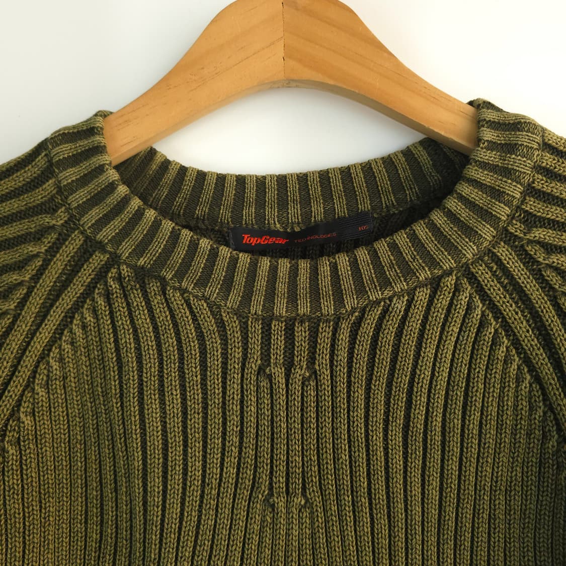 탑기어 TopGear 립 니트 스웨터 카키 105 상품이미지2