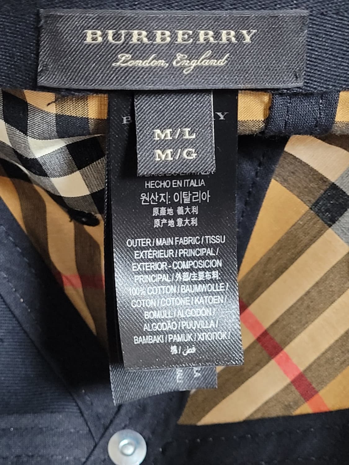 [S/M] 버버리 빈티지 체크 볼캡모자 4073689 상품이미지7