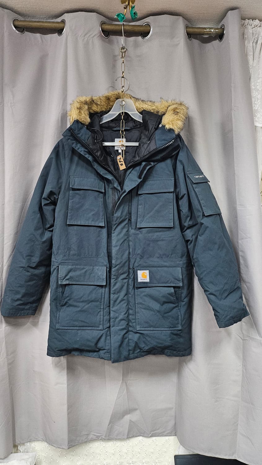 칼하트 퍼 후드 남성구스 패딩  상품이미지2