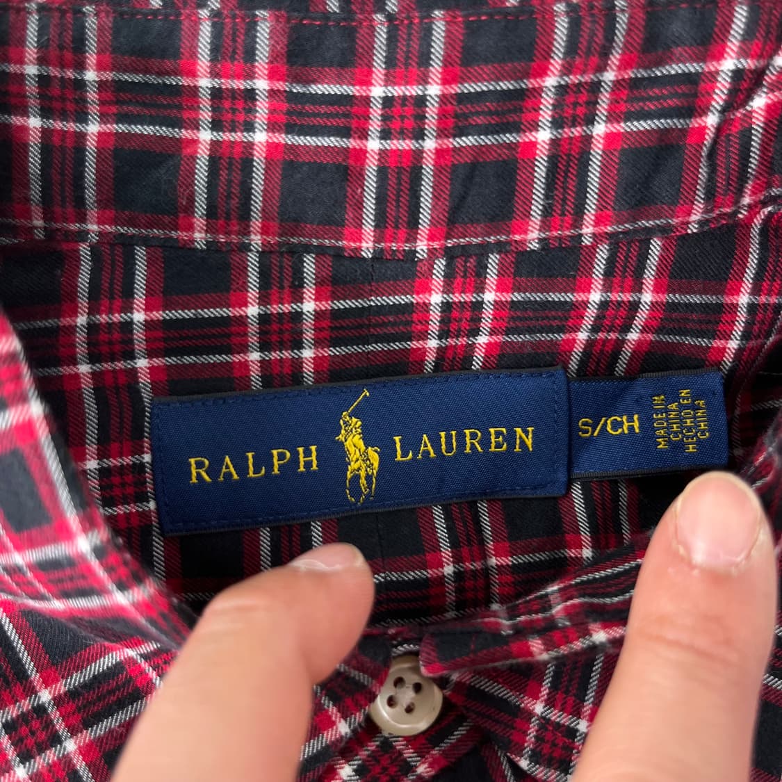 100 폴로랄프로렌 빈티지 체크 코튼 셔츠 상품이미지4