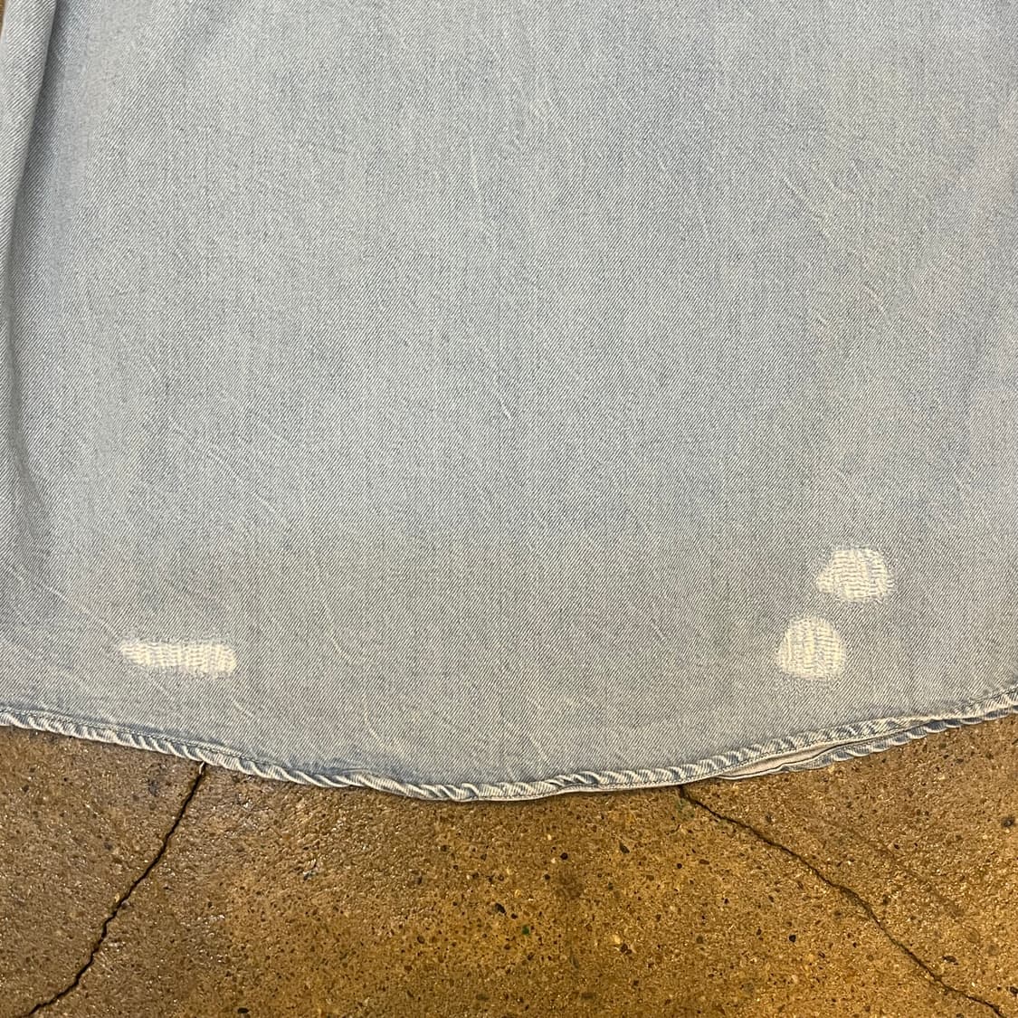 미국 빈티지 리바이스 데님 셔츠 데미지 워싱 청남방 상품이미지8