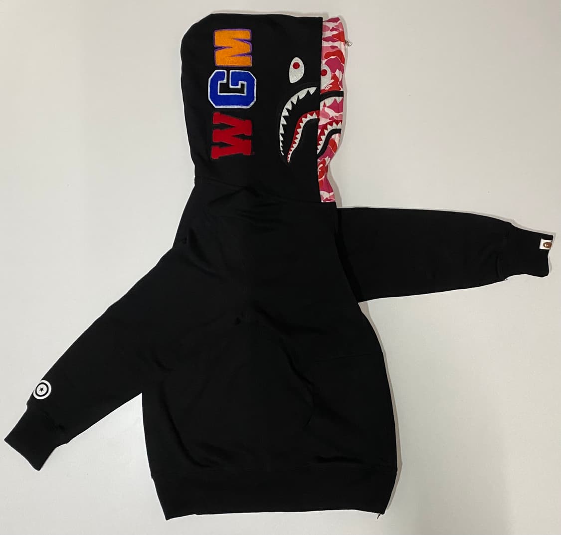 베이프 블랙 샤크 후드집업 핑크카모 상품이미지4