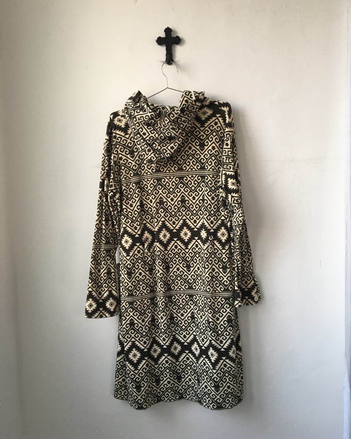 Nomadic pattern open hood long cardigan 상품이미지3