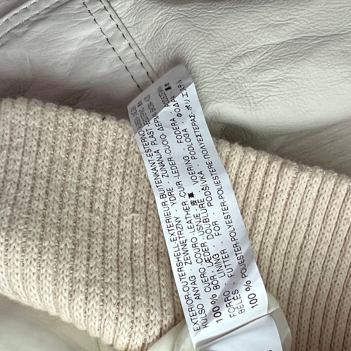 vintage cream leather blouson 상품이미지7