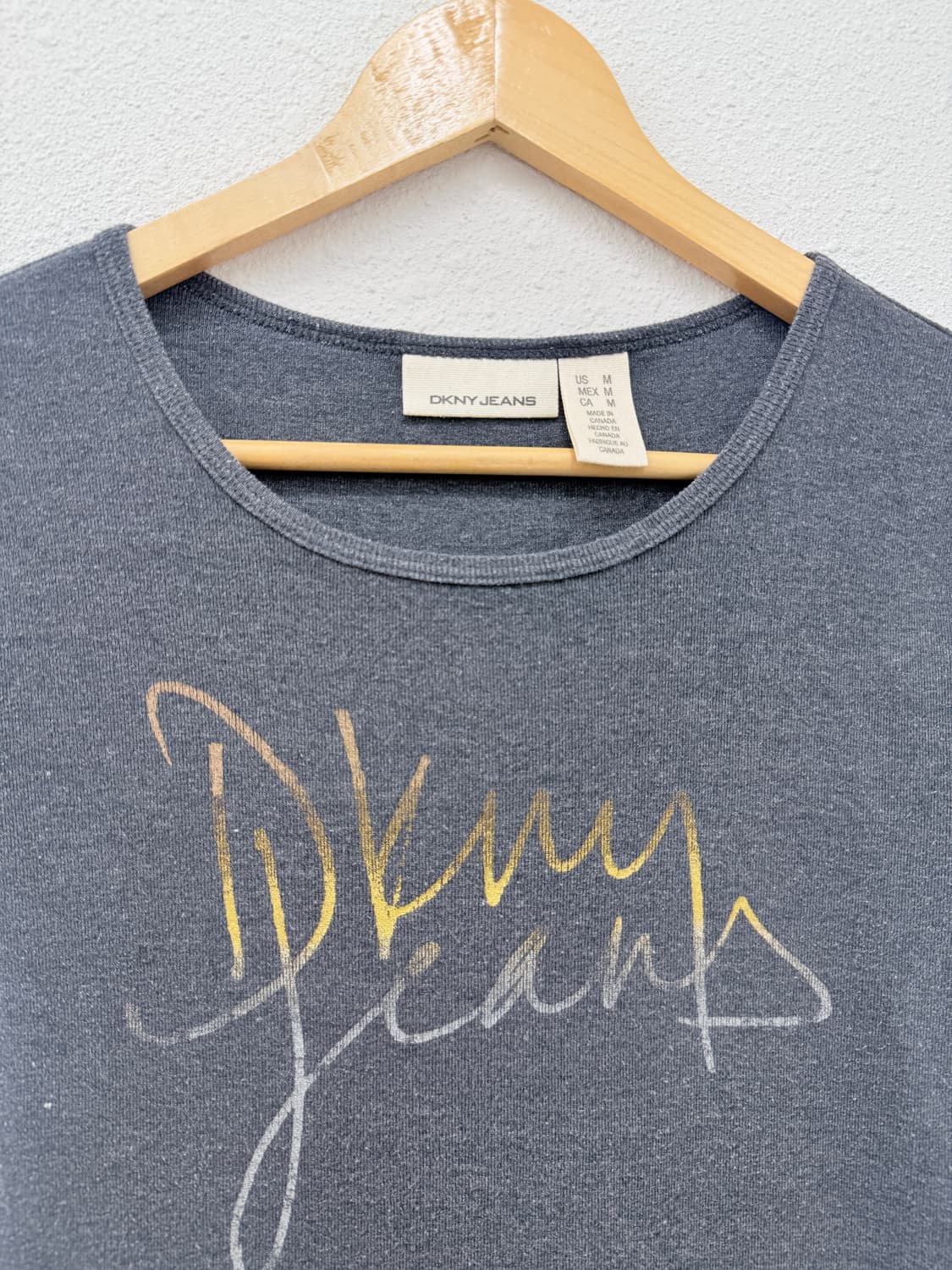 빈티지 DKNY 그레이 레터링 반팔티 상품이미지5