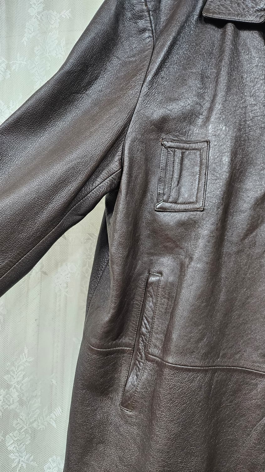 브라운 남성 양가죽 봄버자켓  상품이미지4