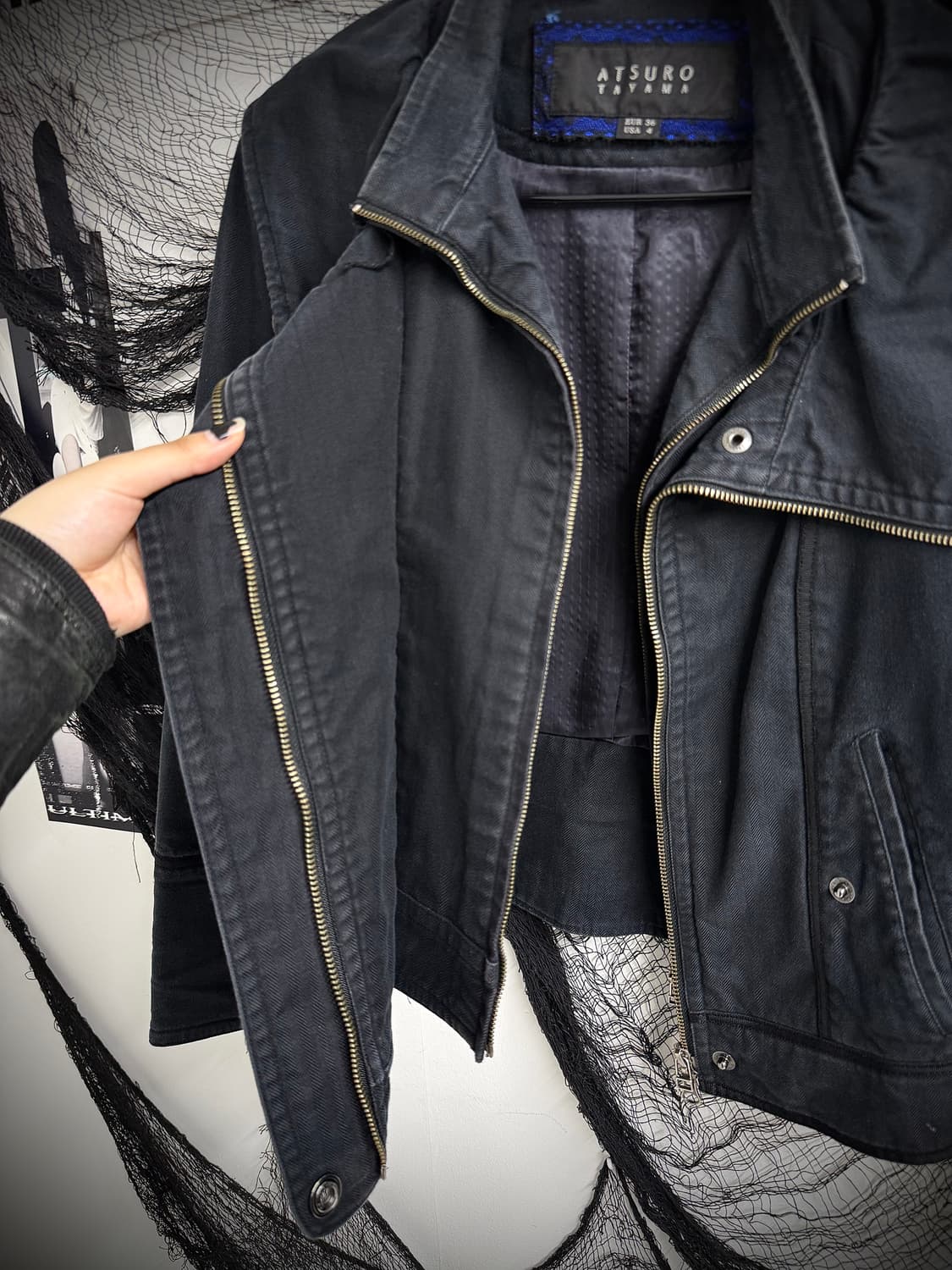 00s collar double zipper jacket 상품이미지3