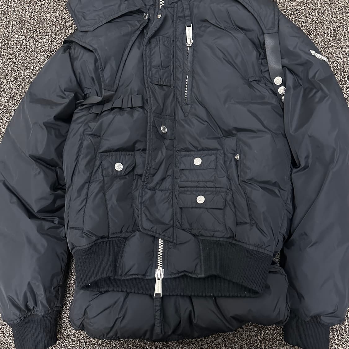 디스퀘어드2 라쿤털 여성 크롭 숏패딩 블랙 M 상품이미지3