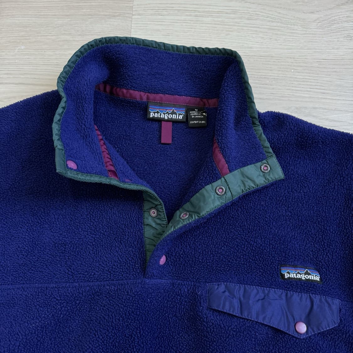 96FW 파타고니아 신칠라 스냅-T 퍼플/그린 자메이카 상품이미지2