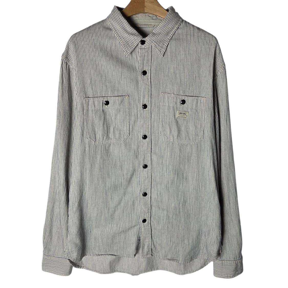 [POLO] 데님앤서플라이 스트라이프 포켓 워크셔츠 상품이미지1