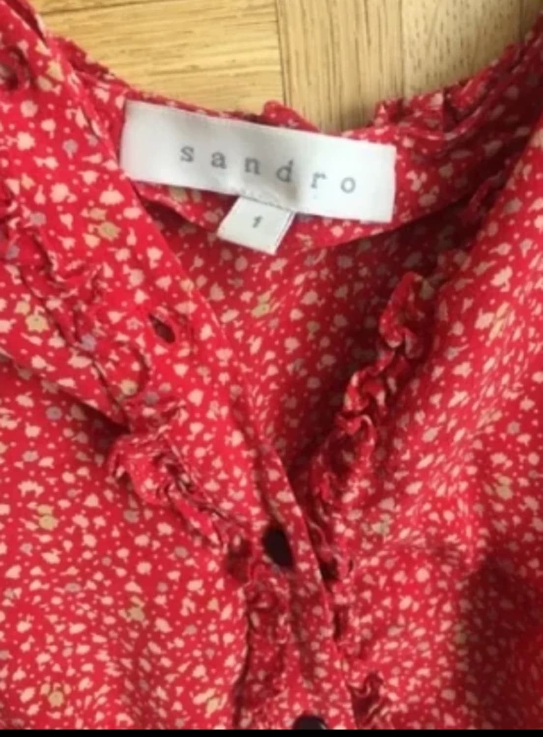 정품 산드로 플로럴 밴딩 점프수트 44-66 상품이미지5