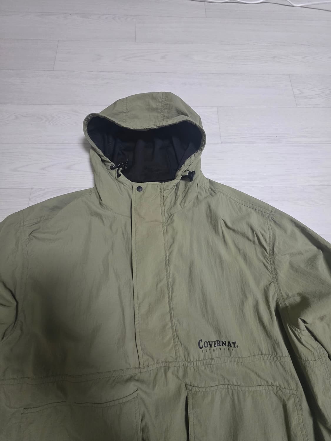 커버낫 아노락 후드 바람막이 카키 L사이즈 상품이미지2