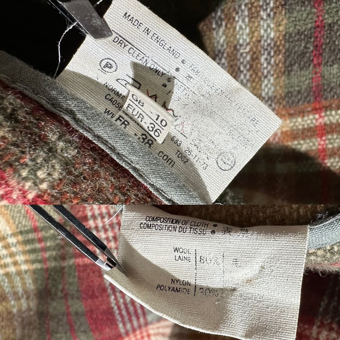 글로버올 울 체크 더플 코트 상품이미지10