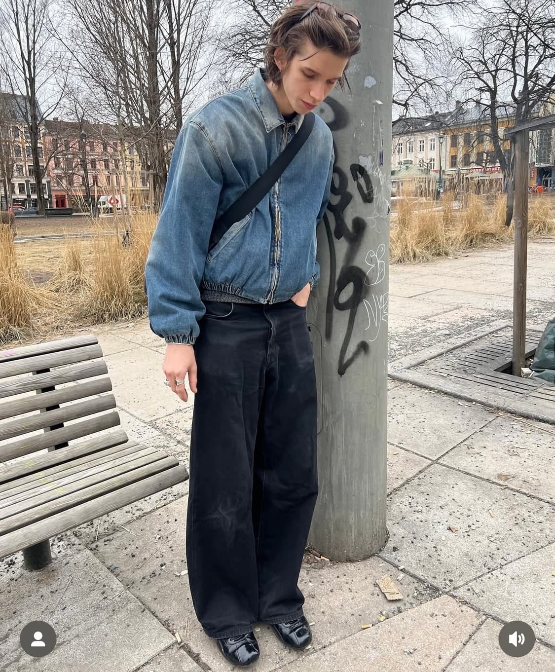 [S]유럽 에드윈 크롭 데님 봄버자켓 상품이미지1