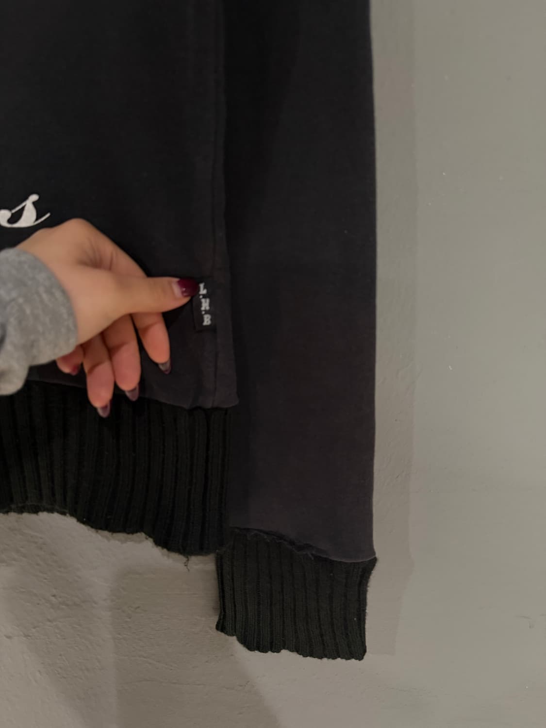 skull printing knit layered long sleeve 상품이미지6