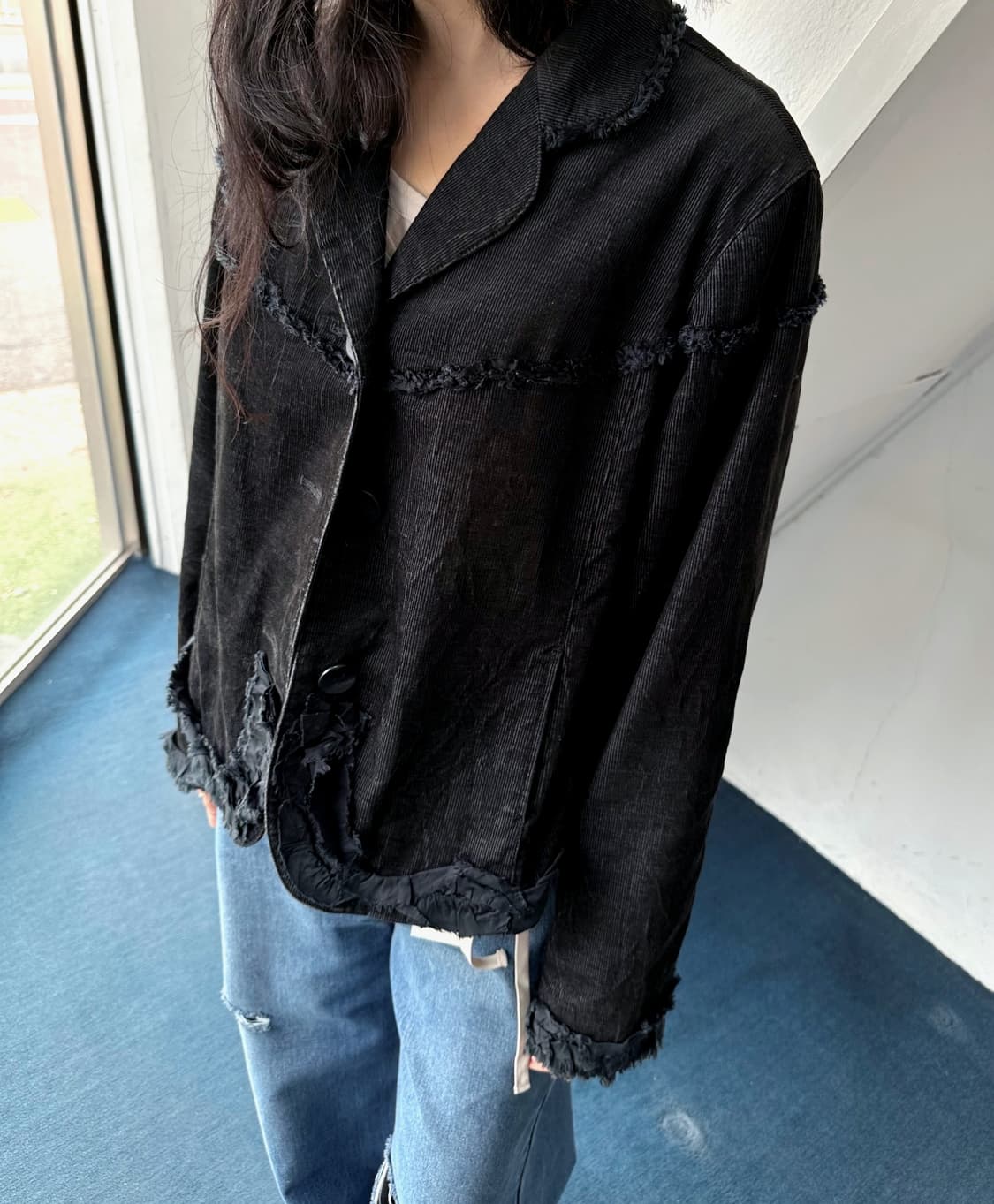 Narrow cord tape design single jacket 상품이미지8