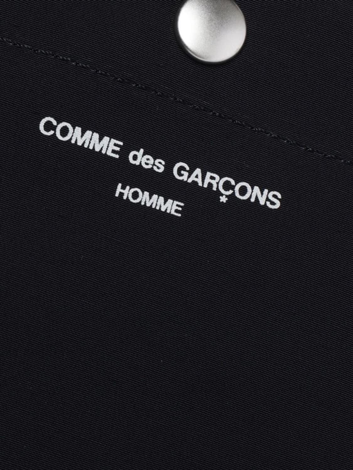 꼼데가르송 옴므 로고 자수 코튼 크로스 토트백 블랙 OS 상품이미지4