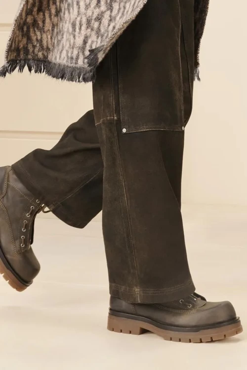 자라 SRPLS SD PNT 13 레더 팬츠 가죽 바지 42(KR 32) 상품이미지6