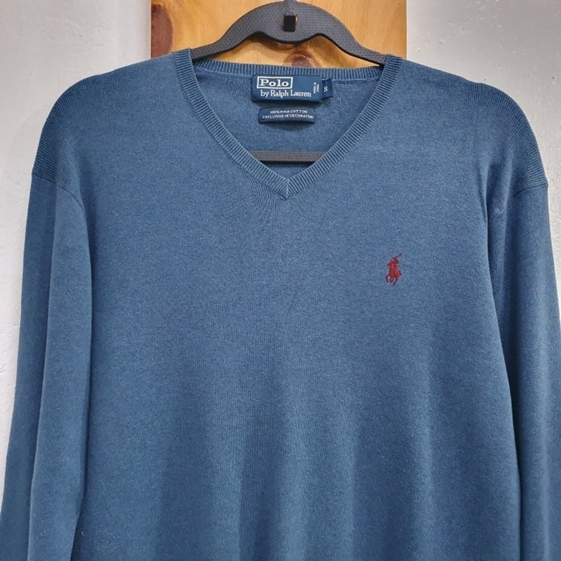 폴로 PIMA COTTON 브이넥 긴팔남자티(95) 상품이미지2