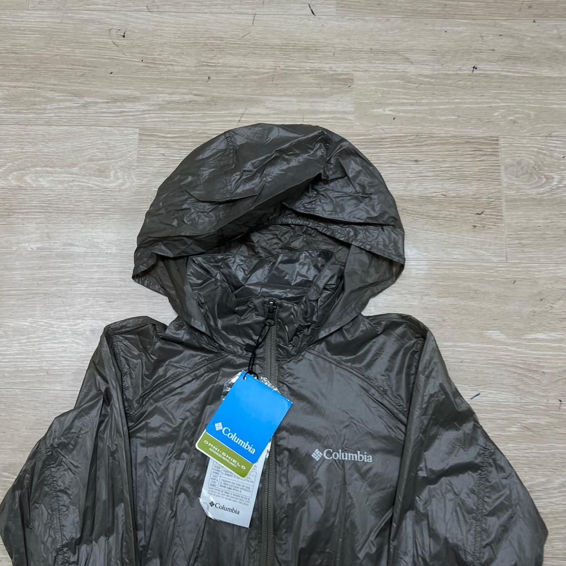 컬럼비아 옴니쉴드 여성 로고 바람막이 후드자켓 [브라운] S/90 상품이미지2