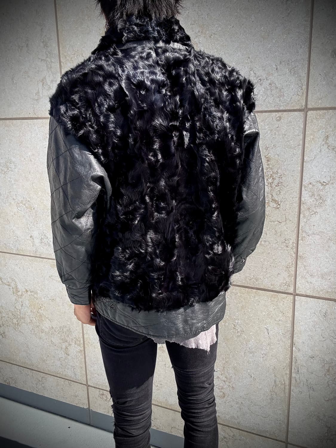 “Vintage” Chic Mood Fur Trimming Leather 상품이미지5