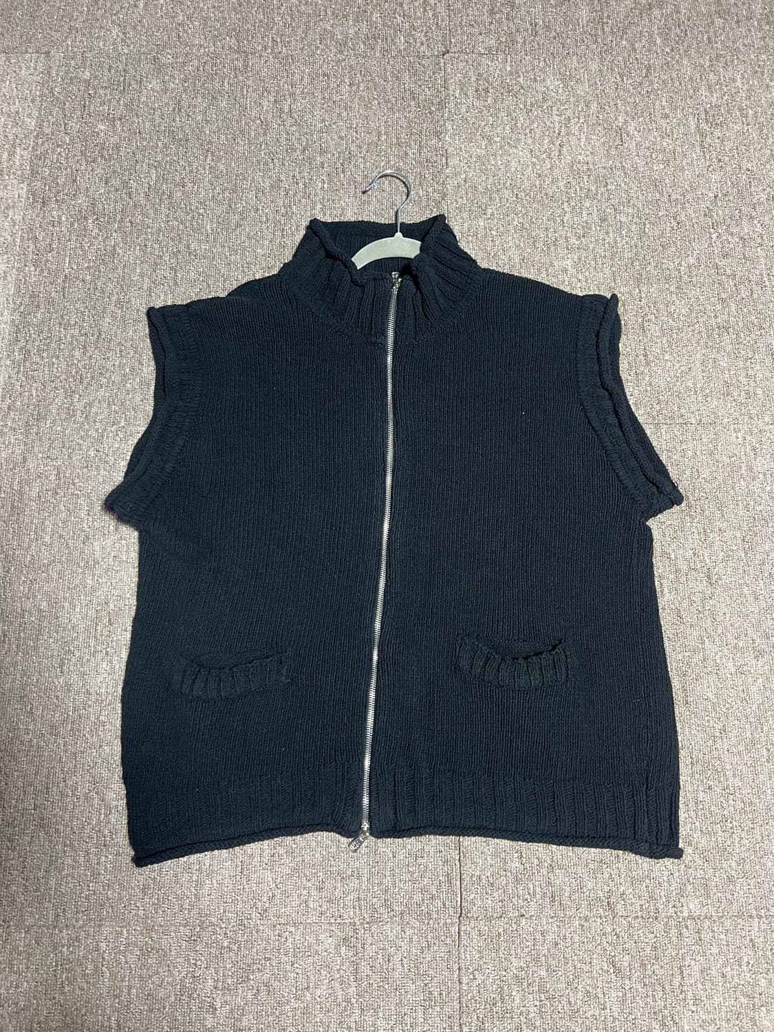 마뗑킴 니트 베스트 블랙 L 상품이미지2