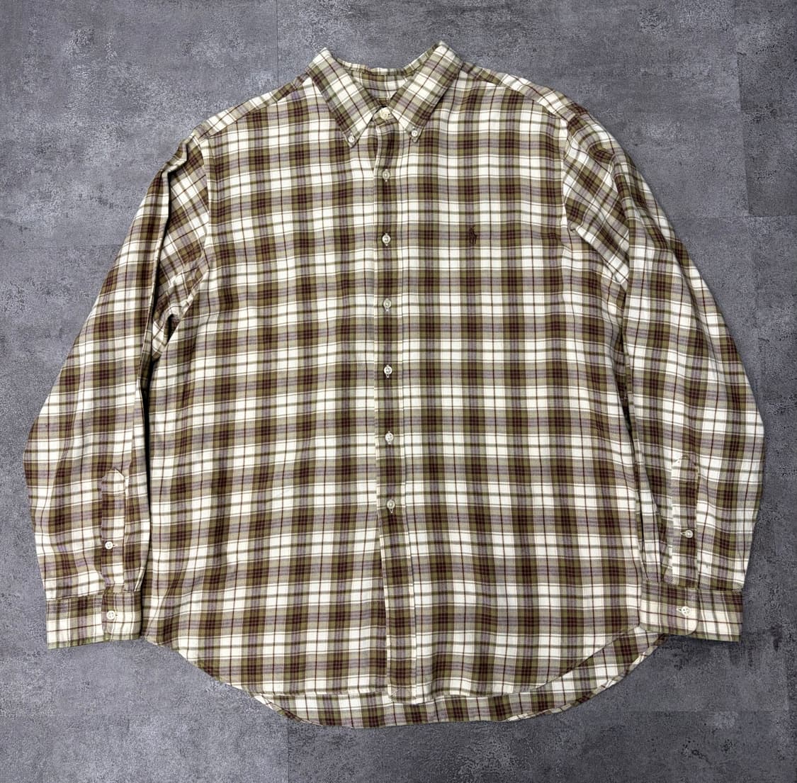 폴로 랄프로렌 플란넬 체크 셔츠 긴팔 상품이미지1