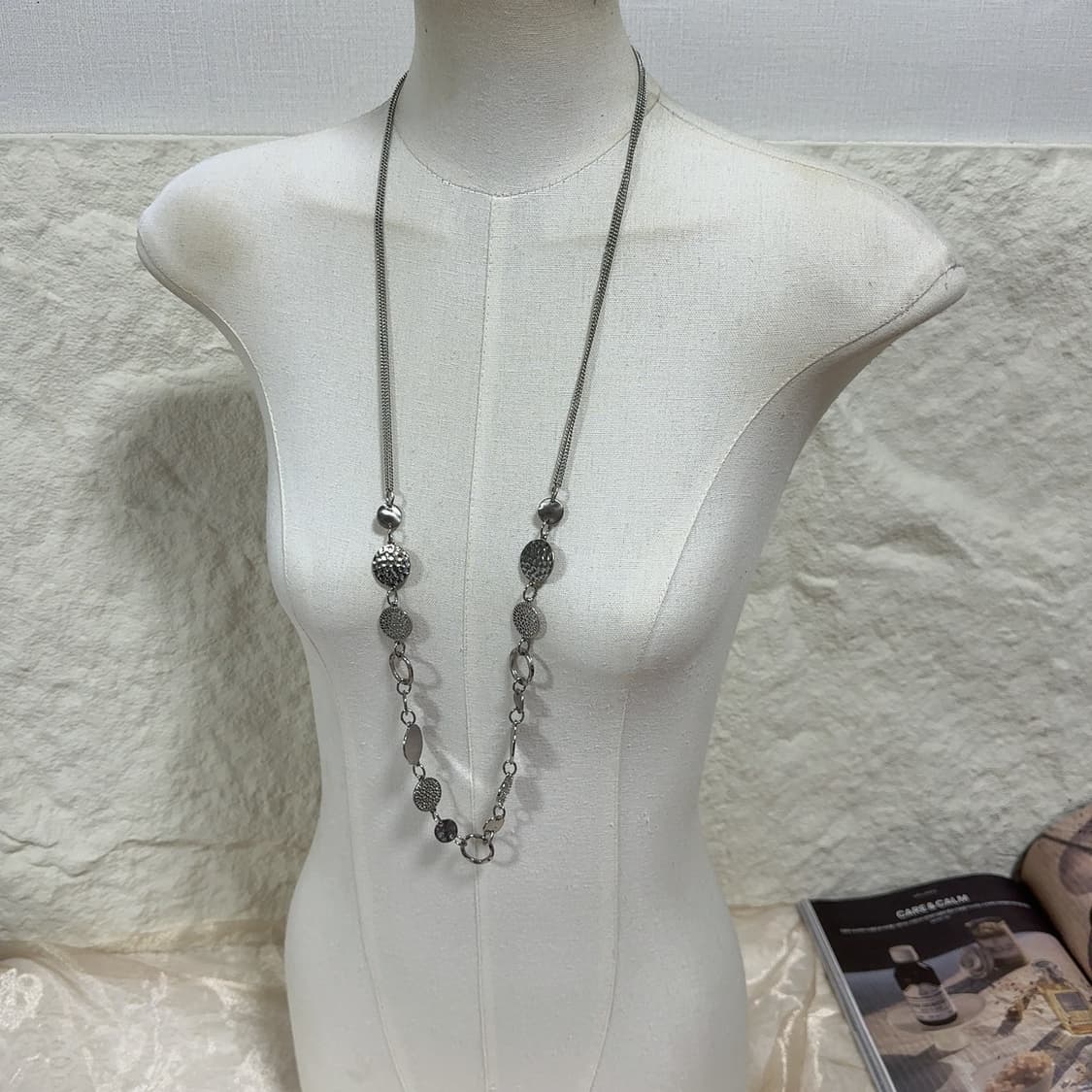 빈티지 해머링 레이어드 목걸이 상품이미지1