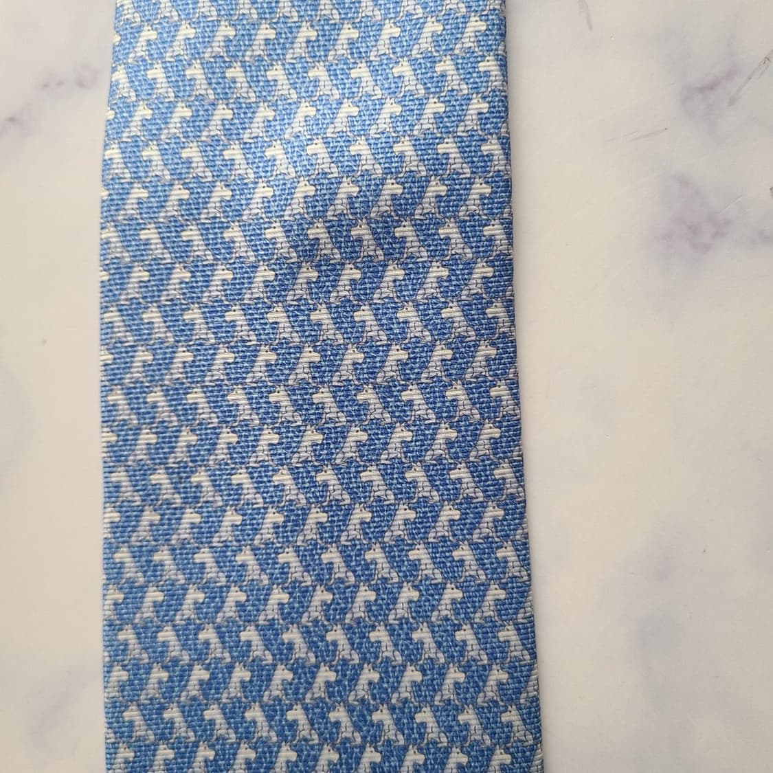 불가리 블루 애니멀 패턴 세븐폴드 넥타이 9.7cm A+~A등급 g5
 상품이미지9