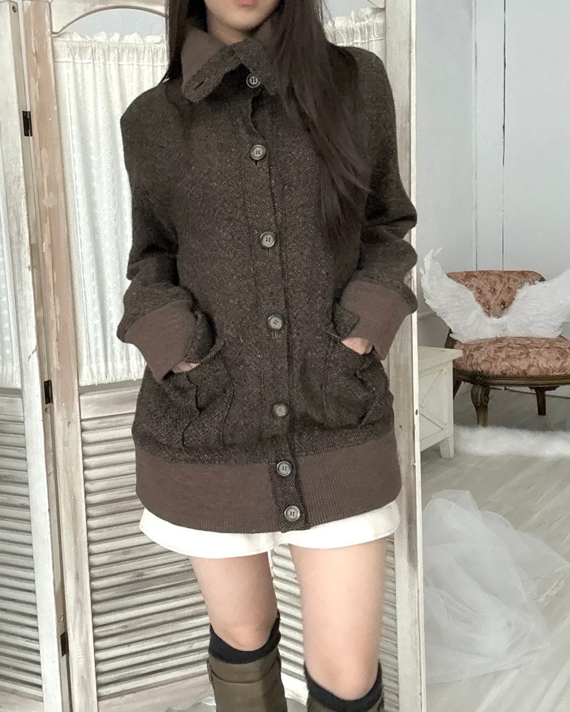 Brown wool jacket  상품이미지2