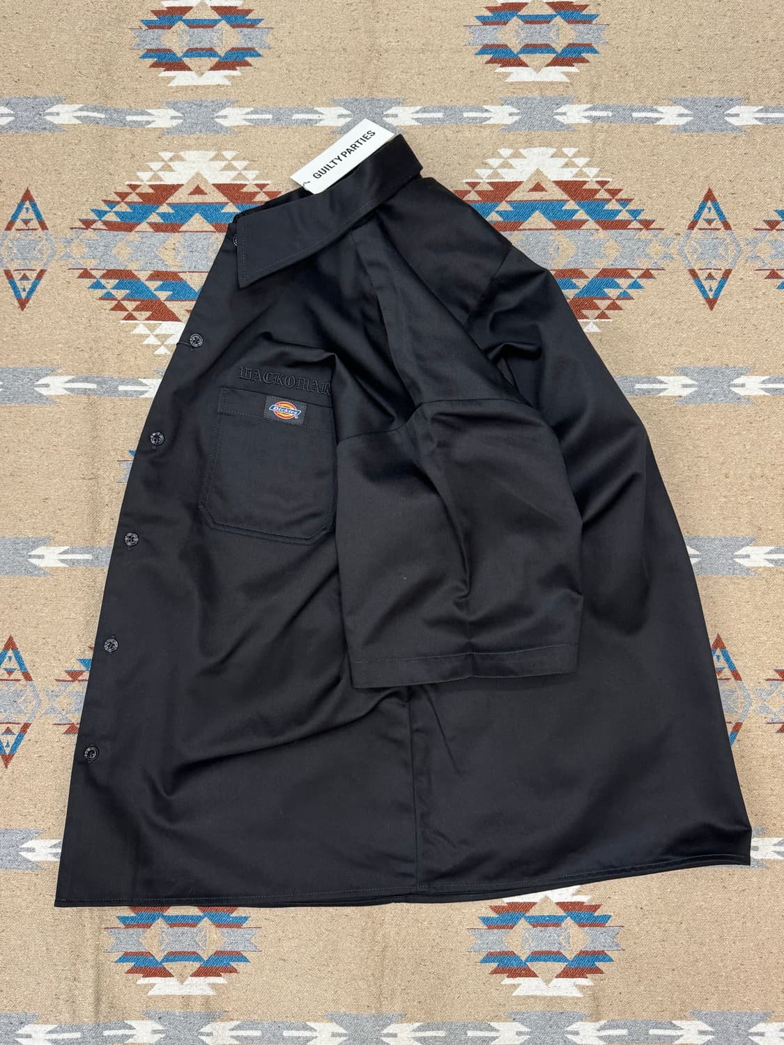 [L] 와코마리아 x 디키즈 워크 셔츠 블랙 (Type-2) 상품이미지7