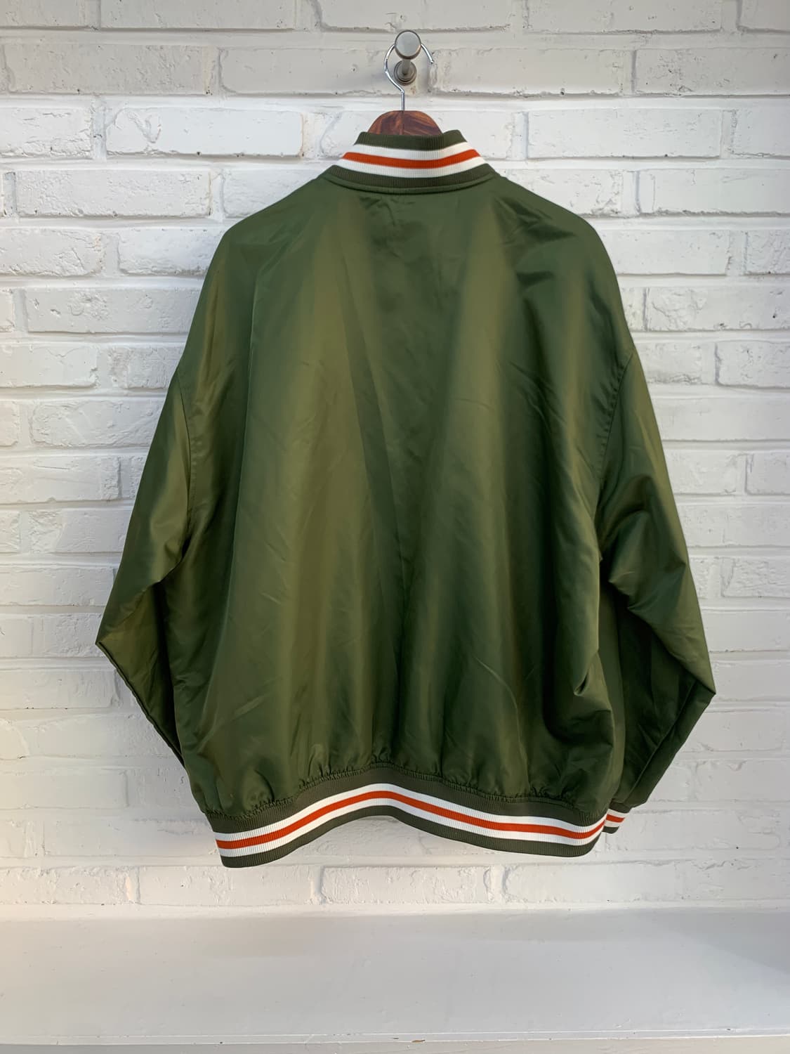 빈티지 바시티 자켓 카키 상품이미지2