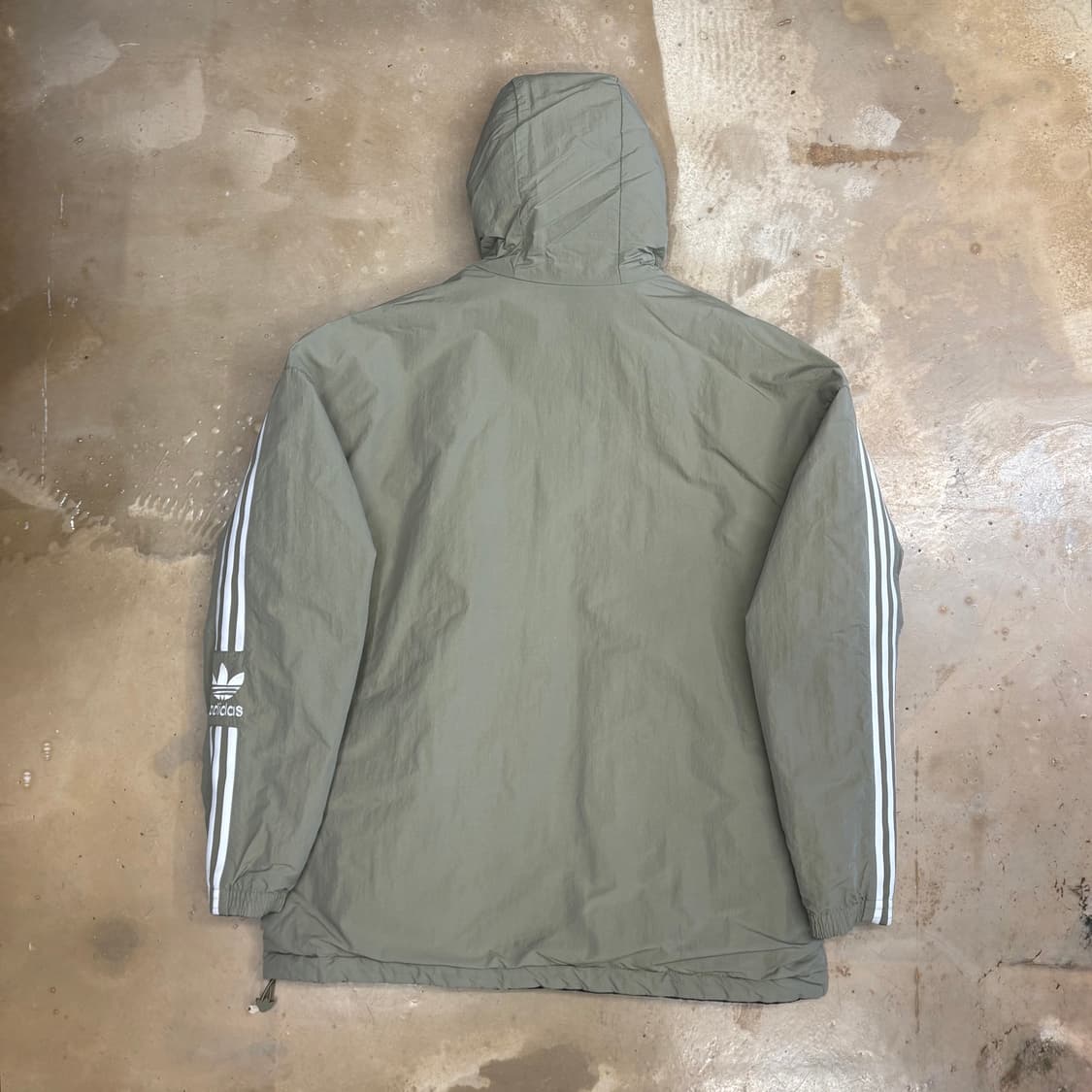 4XL 아디다스 삼선라인 리버서블 올리브 패딩 상품이미지3