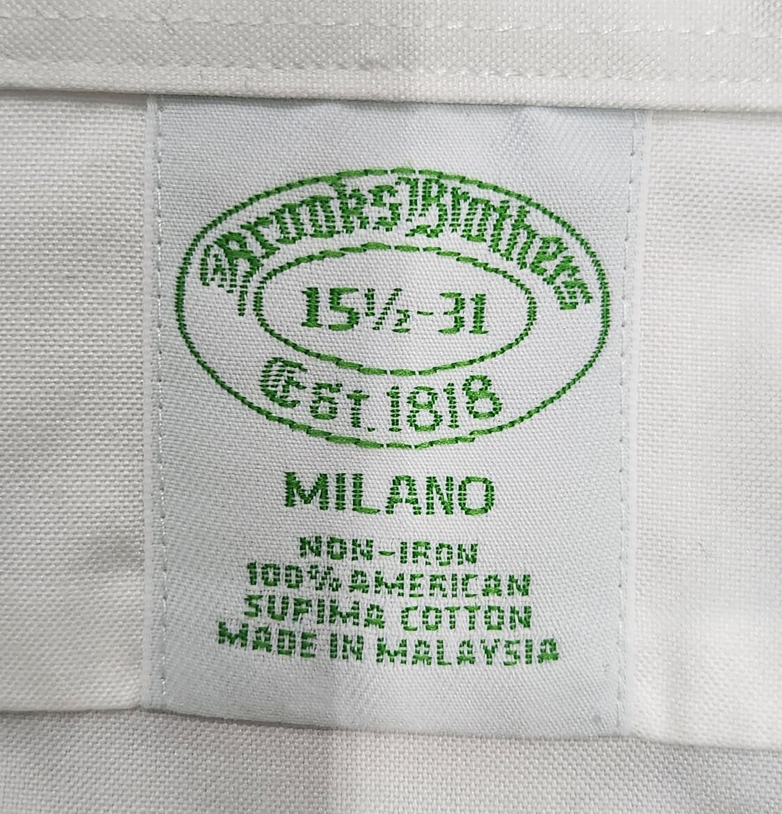 브룩스 브라더스 화이트 셔츠 15-2/1 (100-103) 상품이미지3